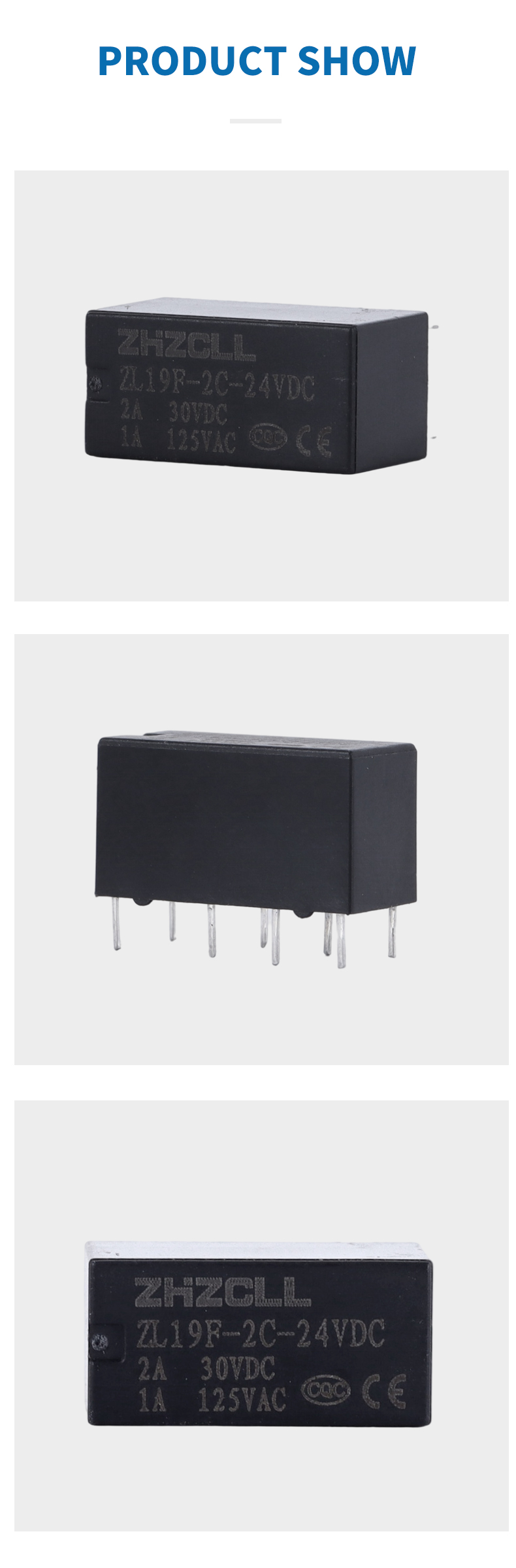 ZL19F-2D-12VDC Miniature relay